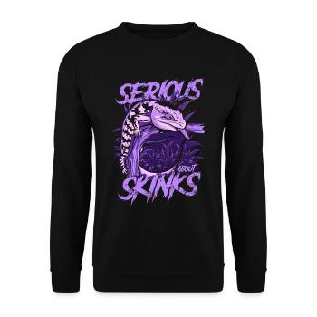 Serious About Blue Tongue Skinks Reptile Keeper - Unisex Sweatshirt - black - Front - Alina (178cm) & Michal (187cm)
