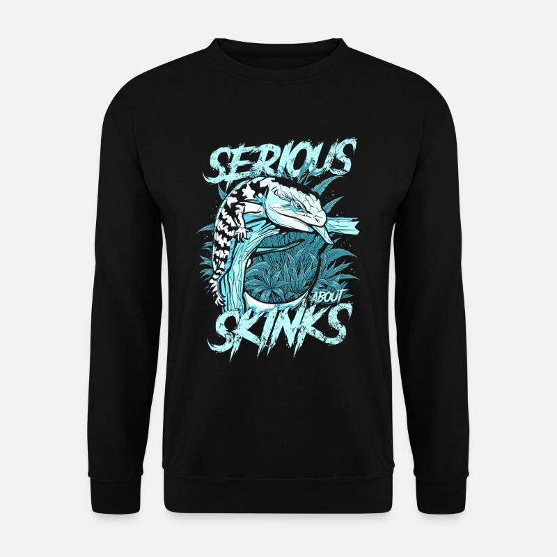 Ernsthaft über Blauzungenskinke Reptilienhalter - Unisex Pullover - Schwarz