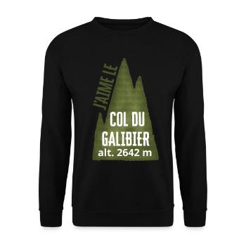 Col du Galibier Alt 2642 m - Sweat-shirt Unisexe - noir - Devant - Alina (178cm) & Michal (187cm)