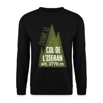 COL DE L'ISERAN ALT 2770 metres - Sweat-shirt Unisexe - noir - Devant - Alina (178cm) & Michal (187cm)