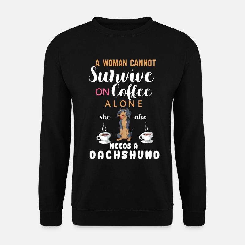 Woman Needs Reading Dachshund - Unisex Sweatshirt - black