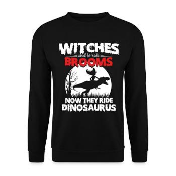 Witches and Dinosaurs Halloween - Unisex Sweatshirt - black - Front - Alina (178cm) & Michal (187cm)