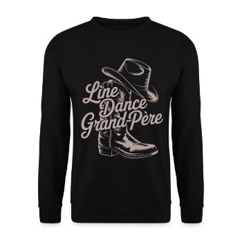 Grandpa Line Dance - Unisex Sweatshirt - black - Front - Alina (178cm) & Michal (187cm)