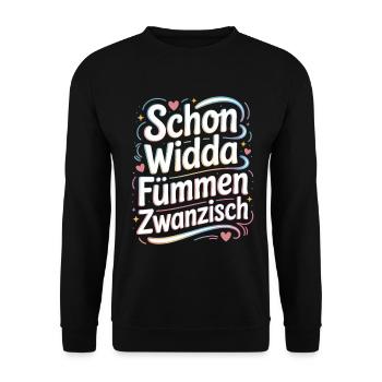 Already Widda Fümmen Zwanzisch 50th birthday - Unisex Sweatshirt - black - Front - Alina (178cm) & Michal (187cm)