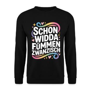 Already Widda Fümmen Zwanzisch 50th birthday - Unisex Sweatshirt - black - Front - Alina (178cm) & Michal (187cm)