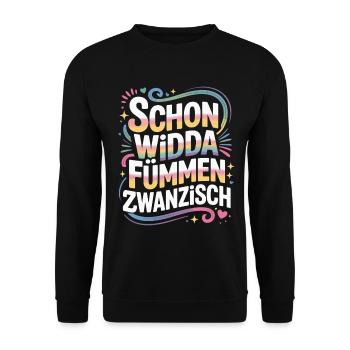 Already Widda Fümmen Zwanzisch 50th birthday - Unisex Sweatshirt - black - Front - Alina (178cm) & Michal (187cm)
