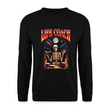 Coach de vie, conférencier motivateur, tarot, Halloween - Sweat-shirt Unisexe - noir - Devant - Alina (178cm) & Michal (187cm)