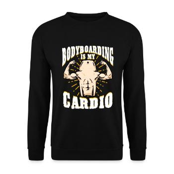 Bodyboarding Is My Cardio Bodyboarder - Unisex Sweatshirt - black - Front - Alina (178cm) & Michal (187cm)