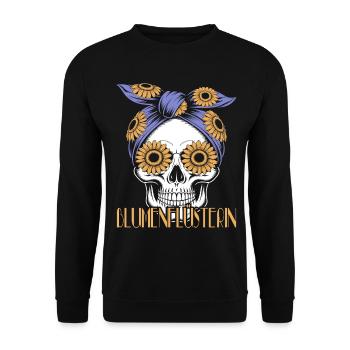Chuchoteur de fleurs - Jardin - Sweat-shirt Unisexe - noir - Devant - Alina (178cm) & Michal (187cm)