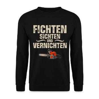 lumberjack - Unisex Sweatshirt - black - Front - Alina (178cm) & Michal (187cm)