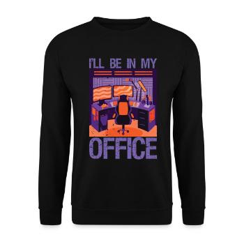 PC-Gamer Ich werde in meinem Büro spielen - Unisex Pullover - Schwarz - Vorne - Alina (178cm) & Michal (187cm)