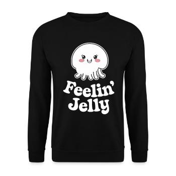 Feeling Jelly jellyfish friend for sea lovers and - Unisex Sweatshirt - black - Front - Alina (178cm) & Michal (187cm)