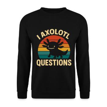 Axolotl - Unisex Sweatshirt - black - Front - Alina (178cm) & Michal (187cm)