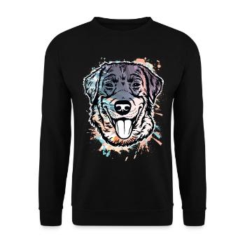 Labrador Retriever - Unisex Sweatshirt - black - Front - Alina (178cm) & Michal (187cm)