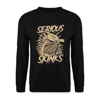 Serious About Blue Tongue Skinks Reptile Keeper - Unisex Sweatshirt - black - Front - Alina (178cm) & Michal (187cm)
