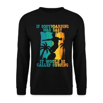 Bodyboarding Bodyboarder - Unisex Sweatshirt - black - Front - Alina (178cm) & Michal (187cm)