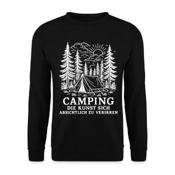 Camping The art of getting lost on purpose - Unisex Sweatshirt - black - Front - Alina (178cm) & Michal (187cm)