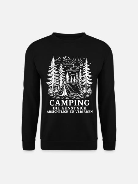 Camping L’art de se perdre volontairement - Sweat-shirt Unisexe - noir