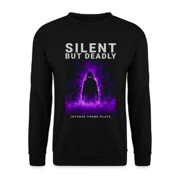 Cadeau Phonk pour joueur d'anime silencieux mais mortel - Sweat-shirt Unisexe - noir - Devant - Alina (178cm) & Michal (187cm)