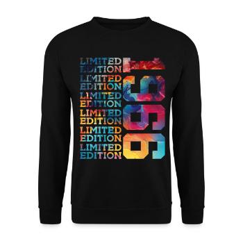 ÉDITION LIMITÉE 1966 60 ANS 60E ANNIVERSAIRE - Sweat-shirt Unisexe - noir - Devant - Alina (178cm) & Michal (187cm)