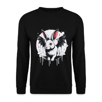 Mystic Rabbit Dragon Mix - Unisex Sweatshirt - black - Front - Alina (178cm) & Michal (187cm)