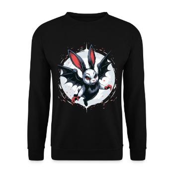 Dark Bunny Vampire Crest Vampire Vampire - Unisex Sweatshirt - black - Front - Alina (178cm) & Michal (187cm)