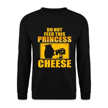 Laktoseintolerant Do Not Feed This Princess Cheese - Unisex Pullover - Schwarz - Vorne - Alina (178cm) & Michal (187cm)