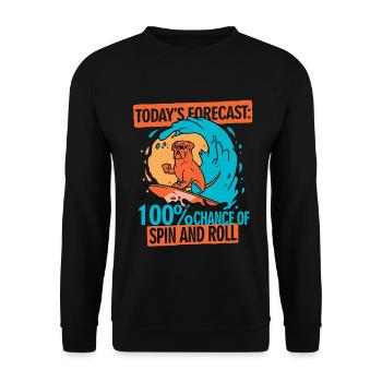 Bodyboarding Bodyboarder Spin And Roll - Unisex Sweatshirt - black - Front - Alina (178cm) & Michal (187cm)