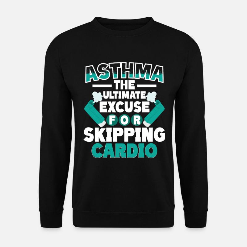 Asthma Asthmatiker Skipping Cardio - Unisex Pullover - Schwarz