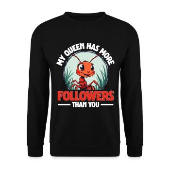 Ameisenzucht Ameisenzüchter Ameisen - Unisex Pullover - Schwarz - Vorne - Alina (178cm) & Michal (187cm)