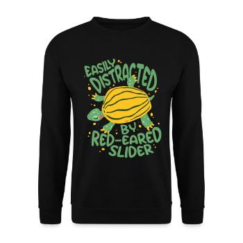 Red-eared Turtle - Unisex Sweatshirt - black - Front - Alina (178cm) & Michal (187cm)