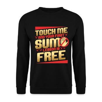 Lutteur de sumo Lutte japonaise Nagoya - Sweat-shirt Unisexe - noir - Devant - Alina (178cm) & Michal (187cm)