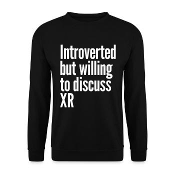 Introverti mais prêt à discuter de XR - Sweat-shirt Unisexe - noir - Devant - Alina (178cm) & Michal (187cm)