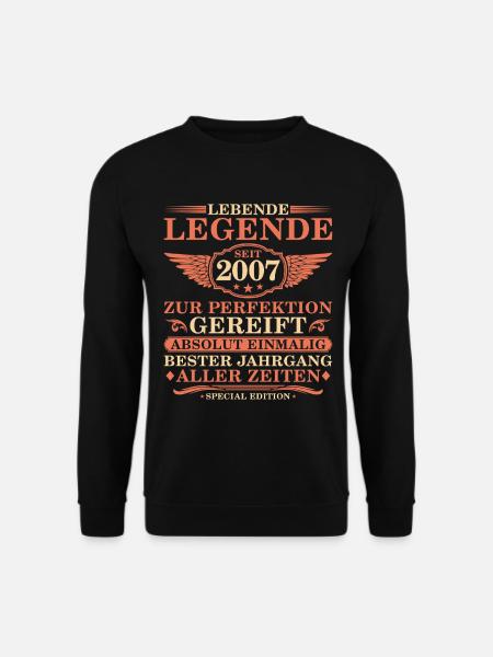 18e anniversaire millésime 2007 - Sweat-shirt Unisexe - noir