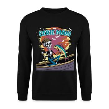 Creative skeleton angler dolphinfish Mahimahi - Unisex Sweatshirt - black - Front - Alina (178cm) & Michal (187cm)
