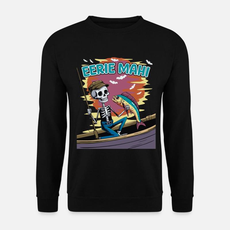 Creative skeleton angler dolphinfish Mahimahi - Unisex Sweatshirt - black