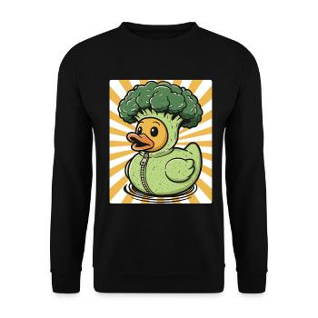Brocoli de canard humoristique en sweat à capuche - Sweat-shirt Unisexe - noir - Devant - Alina (178cm) & Michal (187cm)
