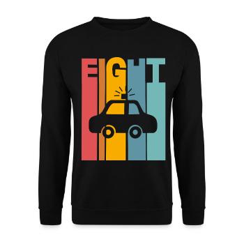 8th Birthday Police - Unisex Sweatshirt - black - Front - Alina (178cm) & Michal (187cm)