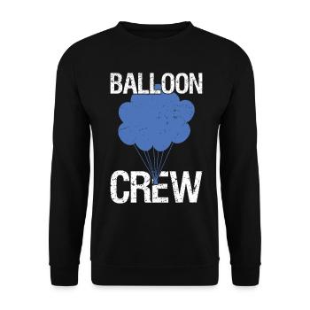 Balloon Crew Pilot Ballooning Hot Air Balloon - Unisex Sweatshirt - black - Front - Alina (178cm) & Michal (187cm)