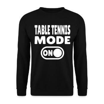 TabletennisMoTable Tennis Mode ON – Ping PondeONBW - Unisex Pullover - Schwarz - Vorne - Alina (178cm) & Michal (187cm)