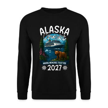 Croisière en Alaska 2027 - Sweat-shirt Unisexe - noir - Devant - Alina (178cm) & Michal (187cm)