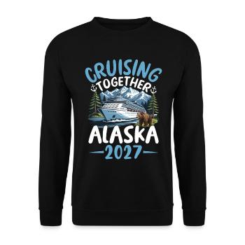 Alaska Cruise Ship Adventure 2023 - Unisex Sweatshirt - black - Front - Alina (178cm) & Michal (187cm)