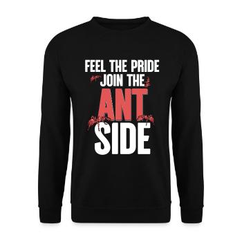 Ameisenzucht Ameisenzüchter Join The Ant Side - Unisex Pullover - Schwarz - Vorne - Alina (178cm) & Michal (187cm)