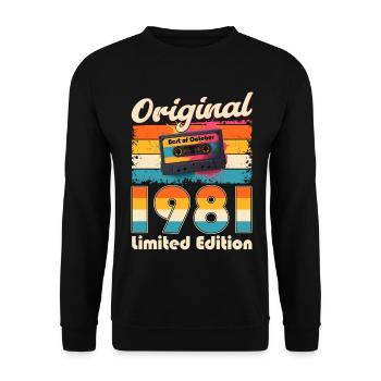 Cassette du 44e anniversaire, octobre 1981 - Sweat-shirt Unisexe - noir - Devant - Alina (178cm) & Michal (187cm)