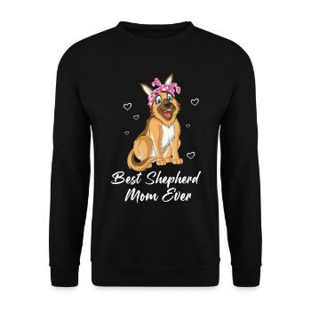 Best Shepherd Mom Ever – German Shepherd Dog Lover - Unisex Sweatshirt - black - Front - Alina (178cm) & Michal (187cm)