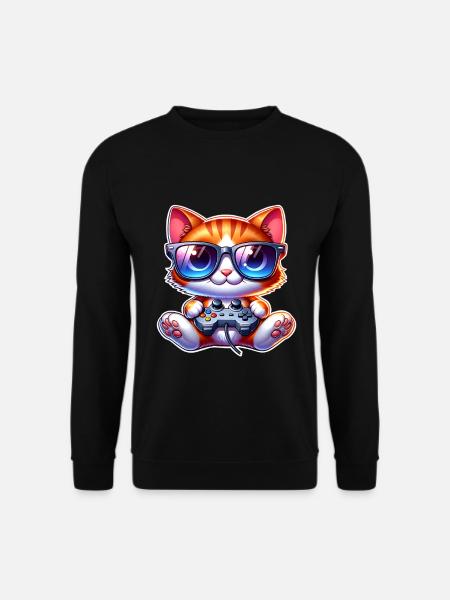 Chat de jeu - Sweat-shirt Unisexe - noir