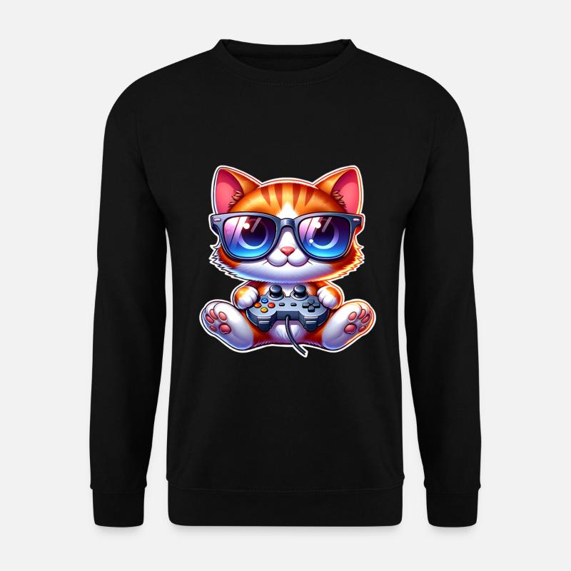 Chat de jeu - Sweat-shirt Unisexe - noir