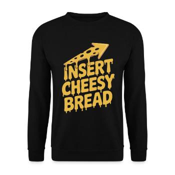 Cheese Cheese Stick Cheese Toast - Unisex Sweatshirt - black - Front - Alina (178cm) & Michal (187cm)