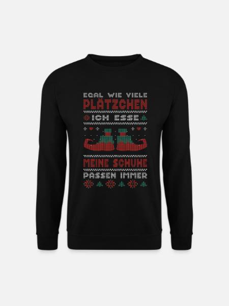 Weihnachtsgeschenk Plätzchen Wichteln Lustig - Unisex Pullover - Schwarz