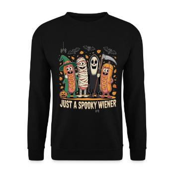 Spooky Hot Dog Halloween Design Saucisses viennoises - Sweat-shirt Unisexe - noir - Devant - Alina (178cm) & Michal (187cm)
